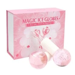 Beauty Ice Roller Globes For Facial Roller Cold Skin Massager Cooling Globes Gif Pink