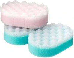 Body Shower Bath Sponge Multicolor Exfoliating Sponge - Pack Of 3 Bath Scrubber -Cosmetics Promotion Store 1456013465 max