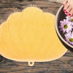 Wall Mounted Back Scrubber Foot Massage Pad Bathing Feet Scrubber Shower Foot Scrubber