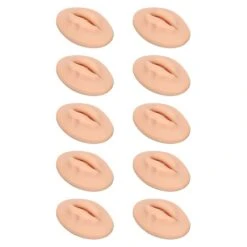 3D Fake Lips For Semi Permanent Tattoo Training - 10PCS Silicone Practice Lips (Dark Skin Colour) -Cosmetics Promotion Store 1467799792 max
