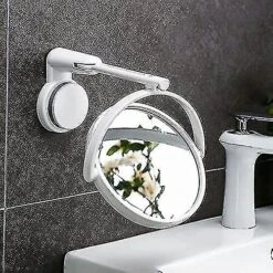 Suction Cup Wall Mirror Bathroom Mirror Makeup Mirror Wall Hanging Mirror 360 Adjustable Double Sided Magnifying Mirror Desktop Mirror Table Mirror -Cosmetics Promotion Store 1475393121 max
