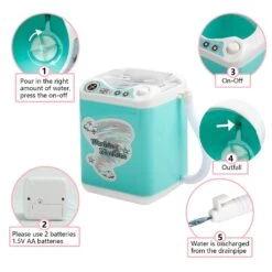 SQCLV Mini Electric Makeup Brush Cleaner Makeup Sponge Washing Machine Dollhouse Toy Cosmetic Brush Powder Puff Washer Beauty Cleaning Makeup Tool