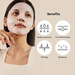 2024 Biodance Bio-Collagen Real Deep Mask, Hydrating Overnight Mask, Pore Minimizing, Elasticity Improvement, Bio Collagen Face Mask Pure Collagen Fil 1pc