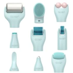 SQCLV Bio Roller 10 In 1 Derma Roller Kit, 0.25mm Microneedling Roller Microneedle Dermaroller With, Facial Beauty Roller Skin Care Tools10 Replaceabl