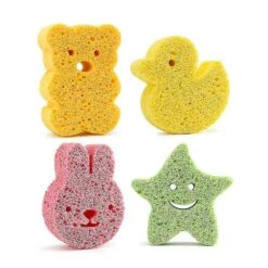 4 Pcs Baby Bath Sponge Brushes Infant Cartoon Douche Bath Brushes Tool PXCL -Cosmetics Promotion Store 1481834761 max