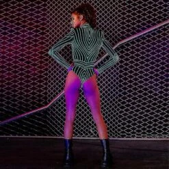 Uv Reactive Neon Bodysuit - Ideal For Halloween & Christmas Parties L Green -Cosmetics Promotion Store 1486344212 max