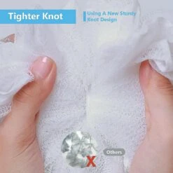 Large Shower Sponge Body Scrubber Mesh Pouf For Men And Women, Set Of 4 (white) -Cosmetics Promotion Store 1490009095 max