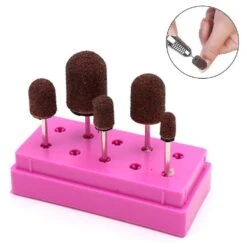 Nail Art Manicure Sanding Cap Nail Grinding Head Sanding Band Accessory Nail Drill Bits Nail Sanding Bands Fine Sand Is Designed For Sanding