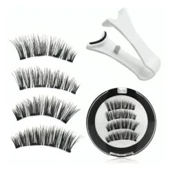 Magnetic False Eyelash With Eyelash Curler Artificial Extension Eyelashes For Beginner Professional Set A