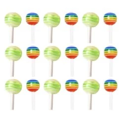 30Pcs Lollipop Shaped Manicure Decor Creative Mini Nail Art Ornament Mixed Color