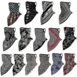 Floral Print Multi-function Scarf, Neck Cover, Face Mask