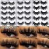 5pairs/set Faux Mink Hair False Eyewispy Criss-cross Fluffy Thick Natural Handmade Lash Cruelty-free Eye Makeup Tools