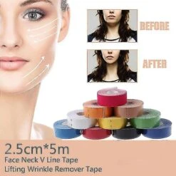 5m Kinesiology Tape For Face V Line Neck Eyes Lifting Wrinkle Remover Sticker Shytmv(color:green) -Cosmetics Promotion Store 1498821701 max