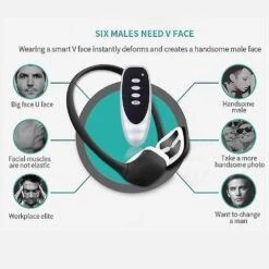 Facial Lifter, Ems Microcurrent Massage Facial Instrument, V-shaped Double Face Lift-black -Cosmetics Promotion Store 1499153016 max