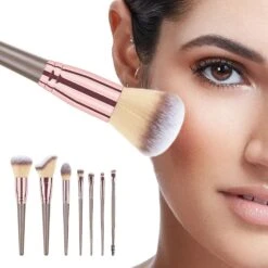 1 Set Beauty Brush Easy To Clean Non-Deformed Lightweight Bristled Makeup Brush Kit For Women
