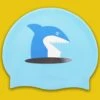 Kids Swim Caps For Kids,Boys And Girls,Baby Waterproof Bathing Caps-Sharks