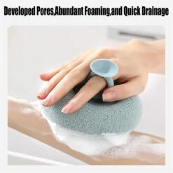 2 Pack Super Soft Sunflower Suction Cup Bath Ball,Loofah Sponge Effectively Exfoliates,Essential , D