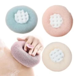 2 Pack Super Soft Sunflower Suction Cup Bath Ball,Loofah Sponge Effectively Exfoliates,Essential , D -Cosmetics Promotion Store 1514855890 max