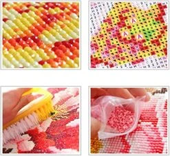 30x40 Cm5D Peinture Diamant DIY Complet,Peinture De Diamant De Point De Croix De Diamant De Diamant De Forage De Fleur DIY Diamond Strass Toile