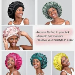 Hot Pink Silk Satin Bonnet For Sleeping Double Layer Satin Lined Hair Bonnet -Cosmetics Promotion Store 1528026845 max