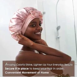 Hot Pink Silk Satin Bonnet For Sleeping Double Layer Satin Lined Hair Bonnet -Cosmetics Promotion Store 1528026872 max