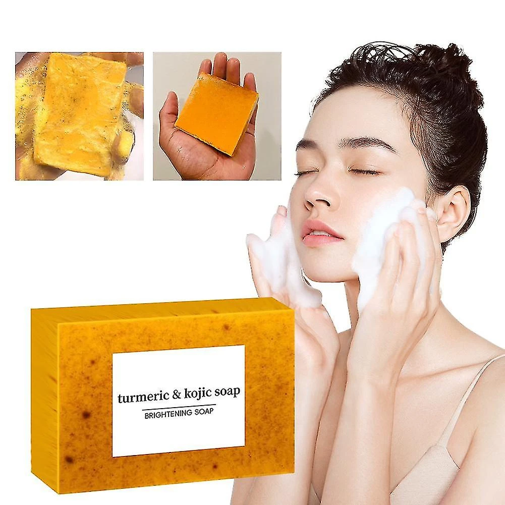 Brightening Turmeric Kojic Acid Soap - Skin Whitening, Dark Spots Lightening, Acne Treatment 2 Brightening Turmeric Kojic Acid Soap - Skin Whitening, Dark Spots Lightening, Acne Treatment - Image 2
