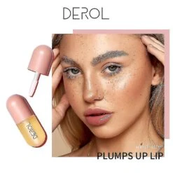 3pcs Derol Lip Plumper Set Natural Plumping Lip Gloss Lip Care Serum Set KR