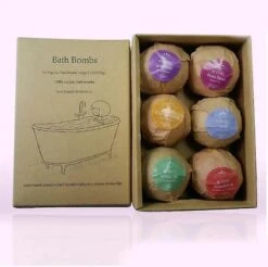 6 Pack Aromatherapy Bath Balls With Coconut Oil Gift Bath Foam