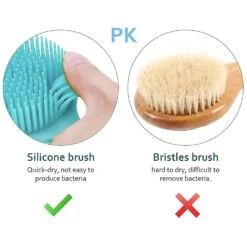 Shower Brush Silicone Bath Body Brush - Back Scrubber For Shower Back Brush Long Handle For Shower Skin Exfoliating Brush Body With Soft Bristles Back -Cosmetics Promotion Store 195646052 max