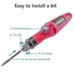 Electric Nail Drill Machine Filer Kit Rotary Carver Nail Polish Machine Set With 6 Acrylic Gel Remover Pedicure Tools Nail Art