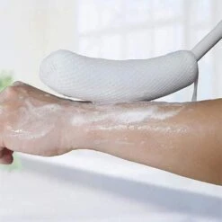 Long Anti-slip Curve Handled Bath Body Brush, Easy Reach For Seniors, Suitable For Elderly/pregnant Aid Bathing & Shower -Cosmetics Promotion Store 218462518 max 1