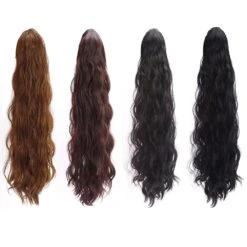Women's Wigs Ponytail Natural Long Curly Hair False Ponytail Braids Fake Hair Grab Clip Natural Black 7 Women's Wigs Ponytail Natural Long Curly Hair False Ponytail Braids Fake Hair Grab Clip Natural Black -Cosmetics Promotion Store 314709863 max