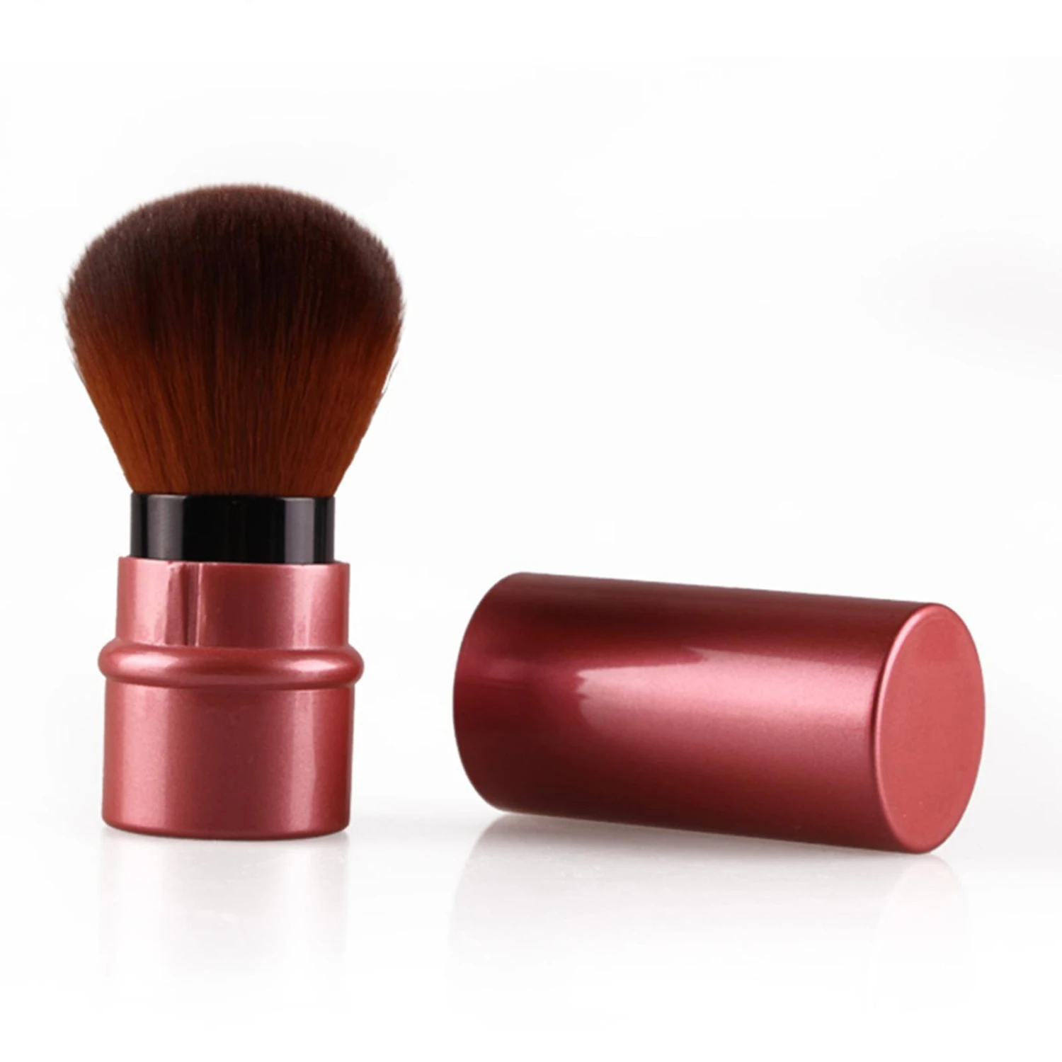Square Retractable Blush Brush Portable Mini Foundation Powder Brush For Girls Cool Red 5 Square Retractable Blush Brush Portable Mini Foundation Powder Brush For Girls Cool Red - Image 5