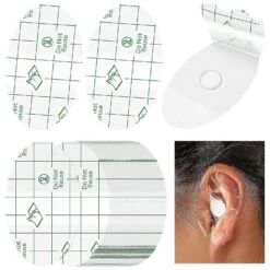 60pcs Ear Covers For Shower, Waterproof Ear Stickers Newborn Ear For Swimming Shower B