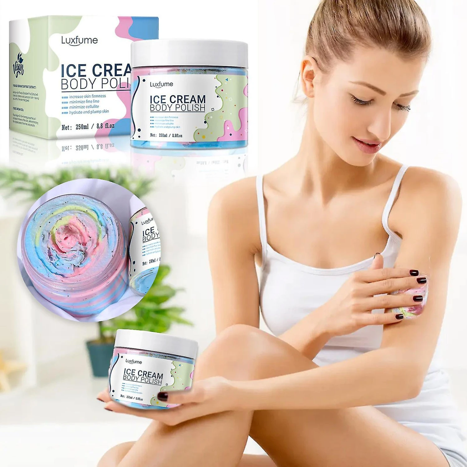 Luxfume Tricolor Creamy Soap Body Scrub 1 Luxfume Tricolor Creamy Soap Body Scrub