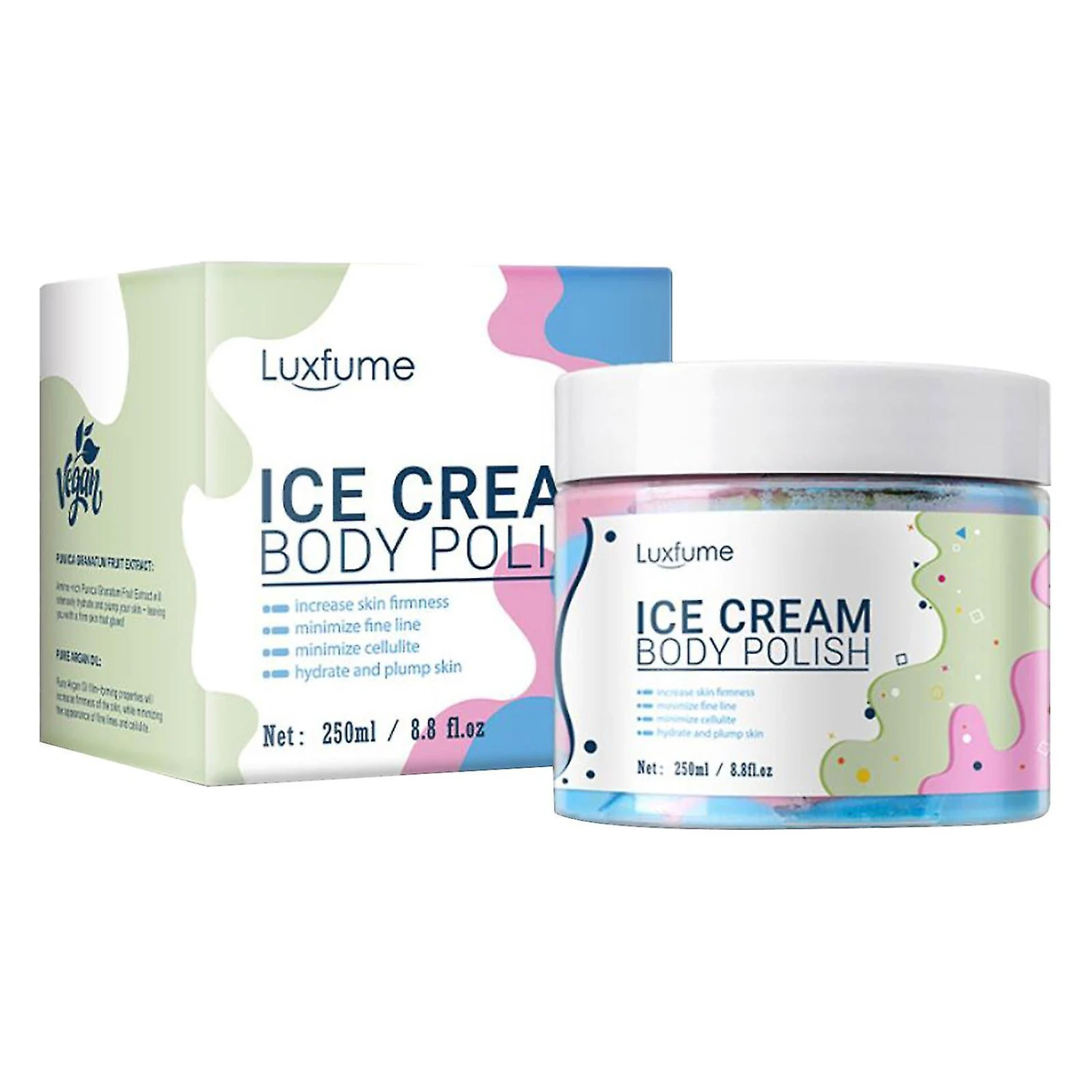 Luxfume Tricolor Creamy Soap Body Scrub 2 Luxfume Tricolor Creamy Soap Body Scrub - Image 2