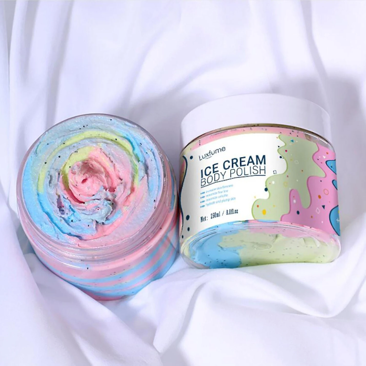 Luxfume Tricolor Creamy Soap Body Scrub 4 Luxfume Tricolor Creamy Soap Body Scrub - Image 4