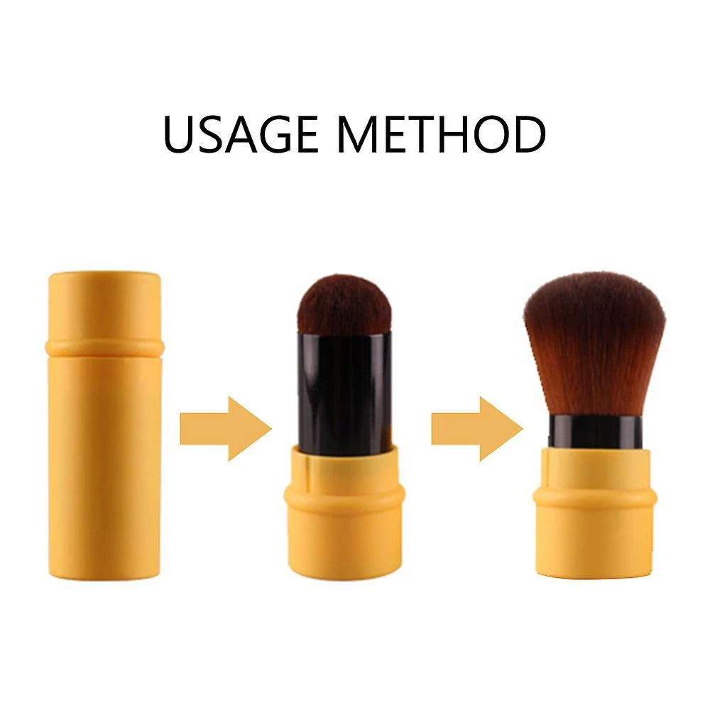 Square Retractable Blush Brush Portable Mini Foundation Powder Brush For Girls Cool Red 1 Square Retractable Blush Brush Portable Mini Foundation Powder Brush For Girls Cool Red