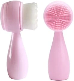 Pack Of 2 Manual Face Cleansing Brush Double Sided Gentle Exfoliation