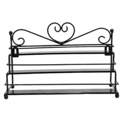 3 Layer Heart Nail Polish Shelf Cosmetic Display Stand Holder Rack Organizer KAESI White