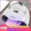 Nail Dryer 220w 4-speed Led Nail Lamp Uv Gel Baking Light For Drying All EU 220W