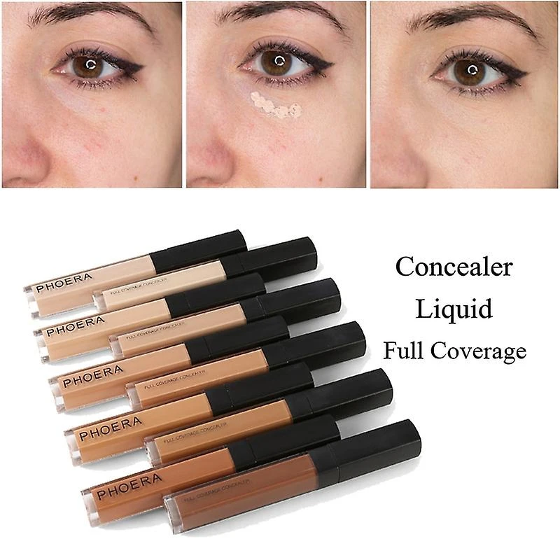 Phoera Full Cover Liquid Concealer Foundation Cream Makeup Face Eyes Dark Circles Scars Acne Cover Cream Base Cosmetic Make Up 4 Phoera Full Cover Liquid Concealer Foundation Cream Makeup Face Eyes Dark Circles Scars Acne Cover Cream Base Cosmetic Make Up - Image 4