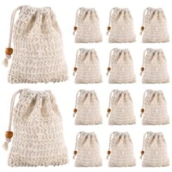40 Pack Soap Exfoliating Bags,soap Saver Made Sisal Mesh Soap Bag Bar Soap Bag With Drawstring For -Cosmetics Promotion Store 632853352 max