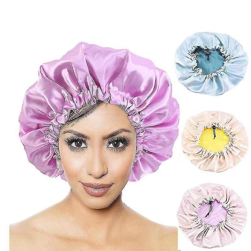 3pcs Sleeping Cap Night Caps Beauty Perm Cap Chemo Hat Satin Hood Night Headgear Sleeping Soft Hair Turbans 2 3pcs Sleeping Cap Night Caps Beauty Perm Cap Chemo Hat Satin Hood Night Headgear Sleeping Soft Hair Turbans - Image 2