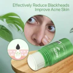 Deeply Clean Solid Green Mask With Green Tea And Natural Ingredients For Girls Women Daily Skin Cleaning -Cosmetics Promotion Store 659882193 max