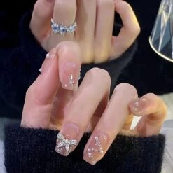 24pcs Kawaii Sanriod Anime Kuromi Detachable False Nails Cartoon Wearable Fake Nails Full Nail Stickers Nail Art Gift Toys -Cosmetics Promotion Store 669706914 max