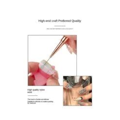 5pcs Double Head Nail Art Uv Gel Extension Brushes Painting Tools French Stripe Drawing Liner Pen M -Cosmetics Promotion Store 721934946 max