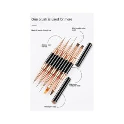 5pcs Double Head Nail Art Uv Gel Extension Brushes Painting Tools French Stripe Drawing Liner Pen M -Cosmetics Promotion Store 721935150 max