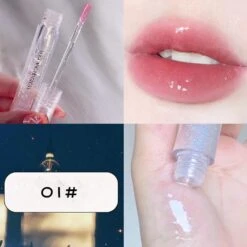 Shimmer Lip Gloss Oil Moisturizing Transparent Water Mirror Lip Glaze Waterproof -Cosmetics Promotion Store 780733618 max