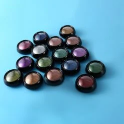 16 Jars Chrome Nail Powder Metallic Nail Art Powder Mirror Effect Manicure Pigment With 16 Pcs Eyes